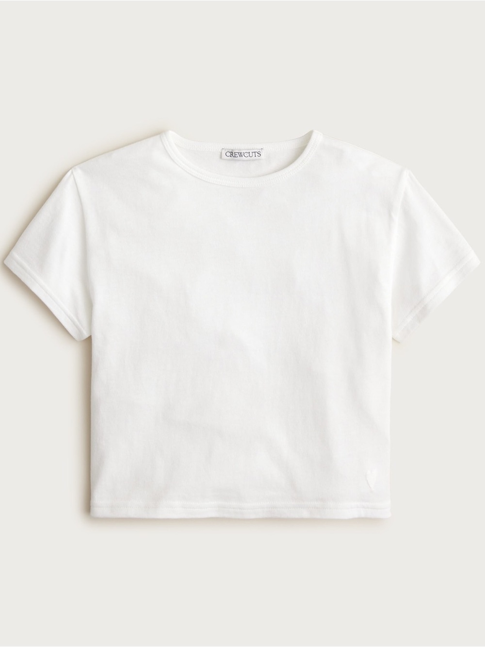 J crew white Girls' everyday T-shirt in vintage jersey
